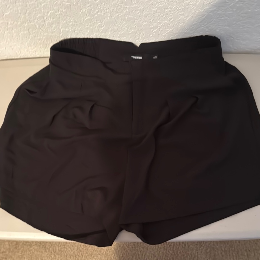Torrid Black Dress Shorts Elastic Waist